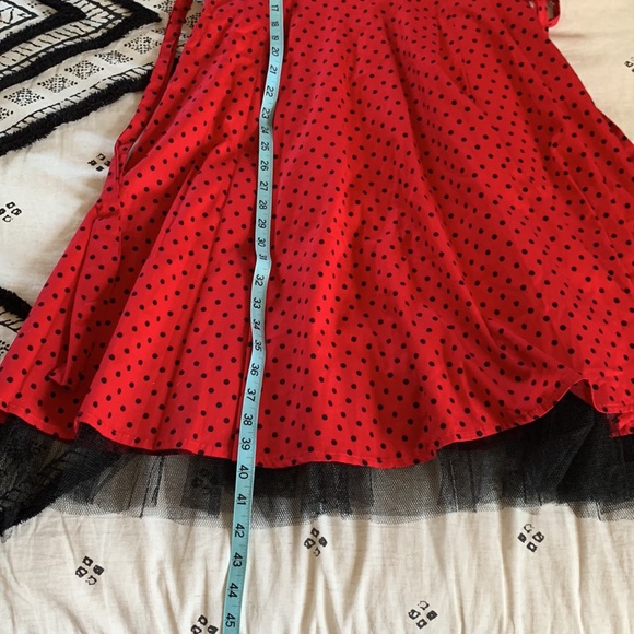 H&R red & black polka dot vintage style dress 12 - Picture 13 of 15